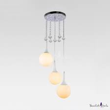 Modern Pendant Lighting Kitchen Adjustable Ball Pendant Light Fixtures With Hanging Cord And Clear Crystal In Chrome Beautifulhalo Com