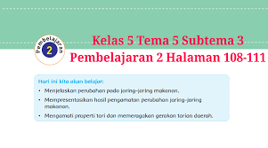 Kunci Jawaban Buku Tematik Tema 5 Kelas 5 Halaman 108 109 110 111 Koesrow