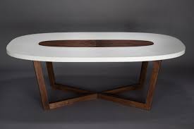 Live edge walnut dining table. Concrete And Walnut Super Ellipse Dining Table Modern Dining Room Denver By Concretepete Llc Houzz