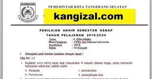 Materi soal pas kelas 4 semester 2 terdiri dari tema 6, tema 7, tema 8, dan tema 9 sesuai dengan modul dan buku panduan siswa kelas 4 sd yang merupakan lanjutan dari materi soal pas kelas 4 semester 1. Soal Uas Pat Ukk Kelas 4 Tema 6 Kurikulum 2013 Revisi 2019 2020 Kang Izal Blog