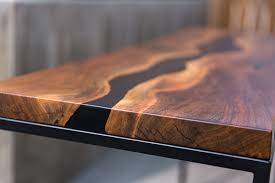 To buy a handcrafted live edge dining table constructed from 2 or more joined wood slabs, locally (u.s. Bastogne Walnut Live Edge Resin Console Table Resin Desk By Saw Live Edge Seen At Creator S Studio Kimberley Wescover