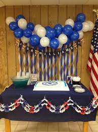 Smiles and tears, excitement and uncertainty, a career full of memories and a future full of possibilities. Pin By Jen Moran On Party Ideas Navy Party Decorations Deployment Party Retirement Party Decorations