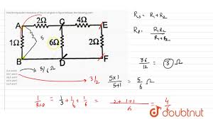 R = r1 + r2 + r3 … rx where r is the equivalent resistance r1,r2, etc are the individual resistances of the components in series. Find The Equivalent Resistance Of The Circuit Given In Figure Between The Following Point Youtube
