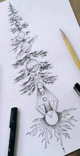 Geometric Tree Tattoo Ideas 58 Trendy Ideas Geometric Ideas Tattoo Tree Trendy In 2020 Planet Tattoos Tattoo Design Drawings Tattoos