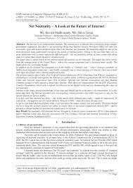 Human resources and education, real estate, and telecommunications. Pdf Net Neutrality A Look At The Future Of Internet