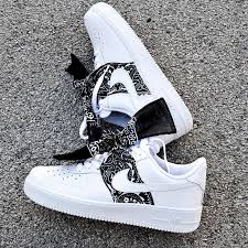 Af 1 Bandana Midnight Black The Custom Movement Nike Air Shoes Personalized Shoes Hype Shoes