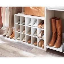 Boot organizer for closet | new house designs. Closetmaid 19 In H X 24 In W X 12 In D White Wood Look 15 Cube Storage Organizer 8983 The Home Depot