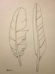 How to draw a realistic feather. Easy Feather Line Drawing Novocom Top