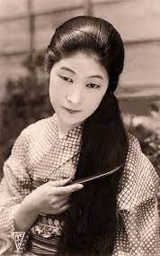 Unknown Japanese Lady With Long Hair Japanese Women Beauty Vintage Beauty