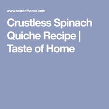 Crustless Spinach Quiche Recipe Spinach Quiche Recipes Spinach Quiche Quiche Recipes