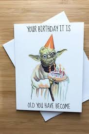 Send best birthday wishes to a young jedi with this fun star wars birthday card. Yea Oh Greetings Birthday Card Yoda Star Wars Standard Goods