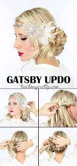 Gatsby Updo Flapper Hair Long Hair Tutorial Vintage Hairstyles