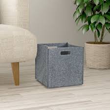 Skip to content whatsapp / mobile: Grey Cube Felt Storage Box Displaysense