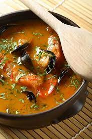 This Unusual Fish Soup Recipe Features Hoki Which Is A Member Of The Hake Family Blue Hake Whiptail Hake Blue G Soup Recipes Fish Soup Seafood Soup Recipes