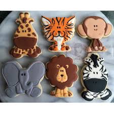 What's a baby shower without cookies! Jungle Animal Cookies For Baby Shower Greeks N Sweets Cookie Connection
