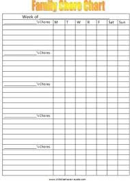 Family Chore Charts Kids Charts Printable Reward Charts