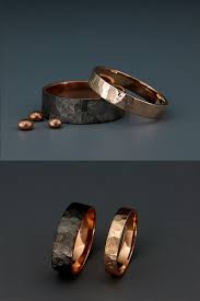 Black And Bright 14k Rose Gold Mens Wedding Rings Mens Gold Wedding Band Mens Gold Rings