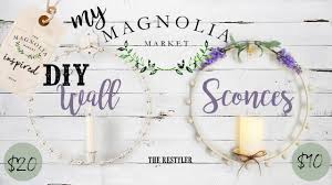 Westek battery operated wall sconce, indoor wall light wireless installation. Diy Wall Sconces Battery Operated My Magnolia Market Series The Restyler Youtube