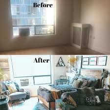 Before After My Studio Apartment In Downtown Seattle Moda Misfit Studio Apartment Living Apartment Decor Studio Apartment Decorating