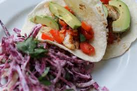 Fish is already a low point protein and the coleslaw recipe that i am using on the tacos is a 0 point side dish. Catfish Tacos With Purple Cabbage Slaw Mess Of Greens