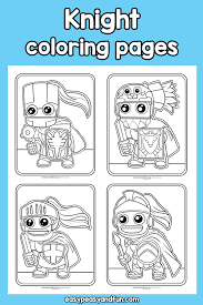 The designs are simple with big spaces for coloring, yet have some detail, so they're appropriate for preschoolers and kindergarteners as well. Knight Coloring Pages Easy Peasy And Fun Membership