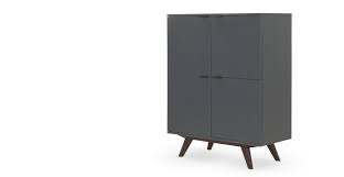 Aveiro Cabinet Dark Stain Oak And Grey Made Com Kleiner Schrank Kuchenschrank Schrank