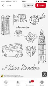 Epingle Par Emmacccarlsson Sur Bullet Journal Bus Anglais Drapeau Anglais A Colorier Dessin Anglais
