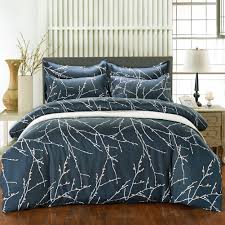 Qzzielife 4pc Microfiber Polyester Bedding Duvet Cover Set Tree Branches Print Grey Size Full Queen Amazon Ca Home Ki Bed Duvet Covers Bed Duvet Cover Sets