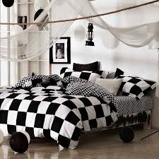 Aesthetic Black And White Checkered Bedding Trendy Black And White Checkered Plaid Simply Chic Twin Full Queen Size Bedding Bedspread Bedroom Sets Bed Linens Luxury White Bed Set Duvet Bedding Sets