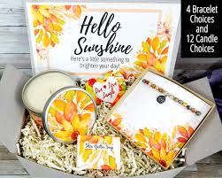 Send a basket full of yellow gerbera daisies in a daisy basket they'll adore. Fall Sunshine Gift Basket To Send Brighten Someones Day Gift Box Stoneriverjewelry