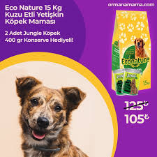 Ecokcx023 Eco Nature Kuzu Etli 15 Kg Yetiskin Kopek Mamasi 2 Adet Jungle 400 Gr Konserve Hediyeli