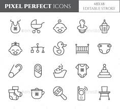 Baby Mobile Clipart Black And White Baby Theme Pixel Perfect 48x48 Icons Baby Themes Icon Baby Diary