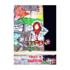 Gallery wrap canvas, framed fine art prints, framed canvas art Free Palestine In Red Poster By Munir Alawi