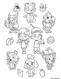 Coloriage Animal Crossing New Horizons Dessin Animal Crossing à imprimer