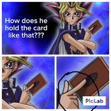 He Must Have Glue On His Finger Or Something Or He S Magical I Don T Even Know Konami Fix This Yugioh Fandom Funny Anime Memes Funny