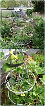 Recycled Bike Rim Trellis Upcycling Fur Den Garten Diy Garten Flora Garten