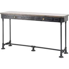 Wooden Slim Black Shallow Console Table With Drawers Black Console Table Black Metal Console Table Metal Console Table