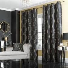 Black And Gold Art Deco Curtains Black Jazz Lined Eyelet Curtains Dunelm Black And Gold Living Room Gold Curtains Bedroom Curtains