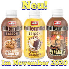 Müllermilch lästert in der schweiz über deutsche. Foodschau Werbung Mullermilch Saison Spicy Dynamite Von Mullermilch Bekommt Ihr Ab Sofort Die 2 Alt Bekannten Saison Sorten Dark Choco Cookie Geschmack Und Choco Banana Geschmack Und Zusatzlich Kommt