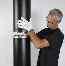 Conduit De Fumee Triple Paroi Efficience Pour Poele A Bois Cheminees Poujoulat Poele A Bois Paroi Conduit