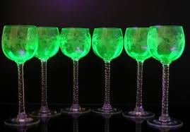 A uranium glass item with a content of uranium oxides of around 2 percent in emits about 100 μr / h, which makes it safe to use. The Eerie Halloween Glow Of Uranium Glass Midtown Mercantile Merc