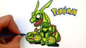 Dessiner facilement un pikachu kawaii. Dessin Rayquaza Kawaii Pokemon Youtube