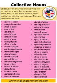 English Collective Nouns Definition And Examples Table Of Contents Collective Nounscommon Collective Nounscoll Collective Nouns English Collective Nouns Nouns