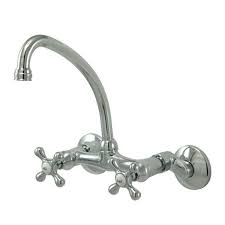 This version of the classic kitchen faucet is also specially designed to be easy to install while also resisting bacteria buildup. Wallmount Kitchen Faucets