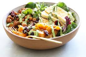 Butternut Squash Halloumi Buddha Bowl The Toasted Pine Nut Recipe Butternut Squash Vegetarian Recipes Healthy Butternut