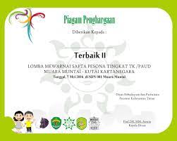 Maybe you would like to learn more about one of these? Piagam Lomba Mewarnai Sapta Pesona Merangkai Cerita Mengukir Makna