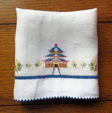 Maybe you would like to learn more about one of these? Chinese Embroidered Linen Hand Towel Classic Vintage Scene Etsy Linen Hand Towels Hand Towels Embroidered Hand Towels
