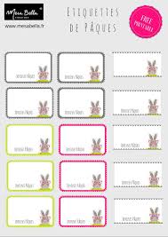 Printable Etiquettes Et Ronds De Serviette Pour Paques Paques Oeufs De Paques A Imprimer Lapin De Paques