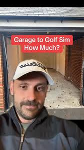 The cost of garage to golf simulator ⛳️ , #golf #instagolf #golfsim #garage  #golftips