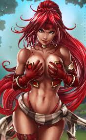 It's red monika, from battle chasers: Red Monika By Dandonfuga On Deviantart